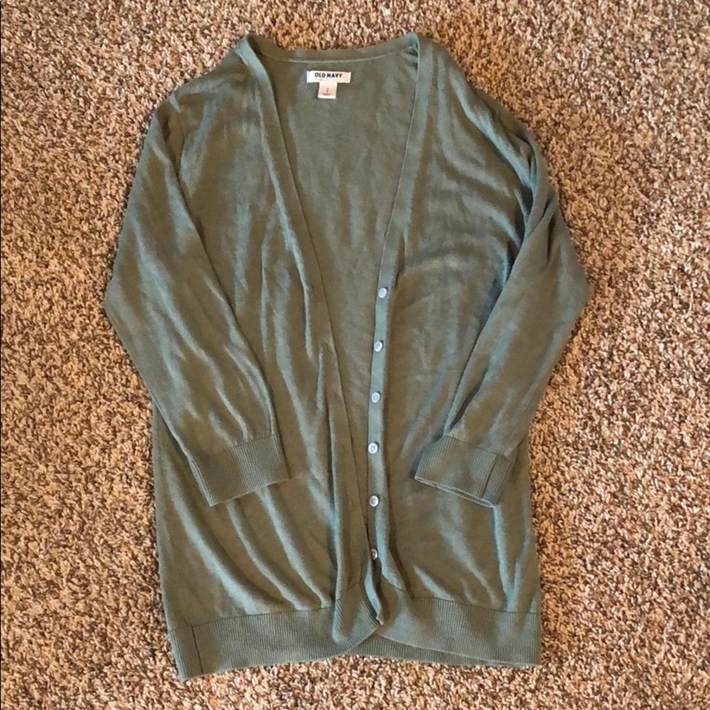 Olive Green Cardigan